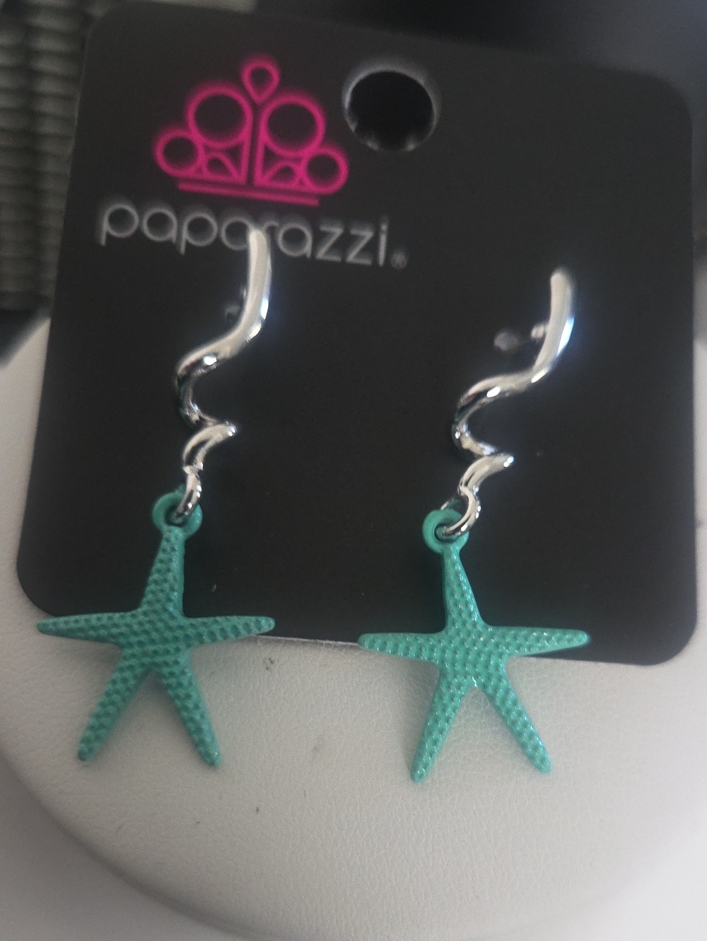 Paparazzi Written In The Starfish Blue Earrings NWT